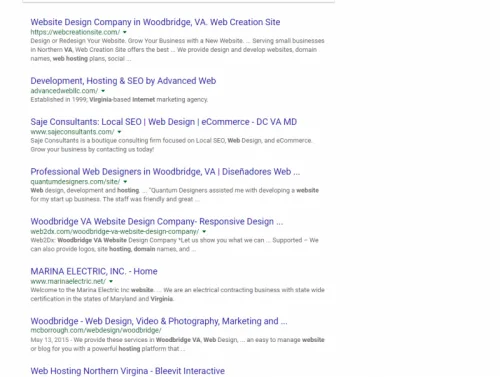 Woodbridge VA Web Hosting Woodbridge VA Web Hosting - How to create a website or keyword page with SEO? How to write on the web and get on top of everyone else? with a page ranking so high in construction and design? I don't like to write but here on my website I have to be a dedicated writer. Doesn't matter if my grammar is good or perfect. As long as you write and construct good or OK sentences you are OK and will do just fine. I am writing this page today at 9:42 PM and with my keyword Woodbridge VA Web Hosting. This keyword that I am using I know that it will reach first page on Google Bing and Yahoo soon. This is how SEO works. White hat SEO is the best and should always be used on a website. White SEO means that you go by Google & Bing rules and regulations. Google will not penalized you for creating good content plus a clean website from any type of spam or virus. You also need to secure your site so no spammer can get in and break your site. I am able to help with with all and any type of website related tasks. Please check out our cloud web hosting services plus domain name registration. Woodbridge VA Web Hosting is my keyword for this page! So when the user is searching for Woodbridge VA Web Hosting my page will appear first. The page will get rank high because the whole website has been constructed perfectly and great content is all over my site. This page also needs 300 word minimum so it ranks good. Let me help you with your SEO services for your site and get