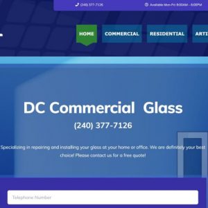 Glass Company Website Sale live online design VA DC MD